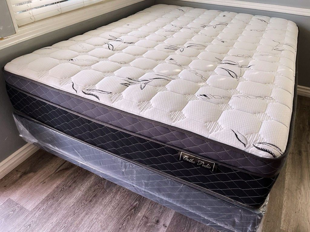 Ck Bamboo Plush Comfort Europillow Top 12inch Matres!!