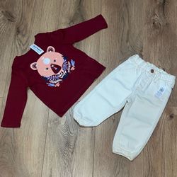 Old Navy Toddler Girl’s Pants and Long Sleeve Shirt / Top, Size 12-18 Months 