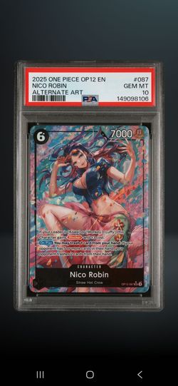 PSA 10 Nico Robin Alternate Art OP12-087 One Piece