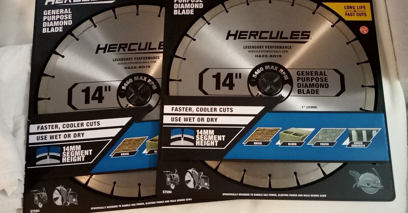 Two Diamond Blades 14"