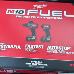 M18 FUEL 18V Lithium-Ion Brushless Cordless Hammer Drill and Impact Driver Combo Kit (2-Tool) with 2 Batteries
