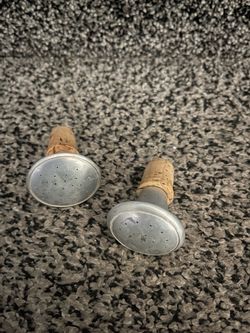 2 Vintage Ironing Water Sprinkler Top With Cork Stopper For Pop Bottle