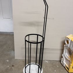 Black And White Toilet Paper Holder 