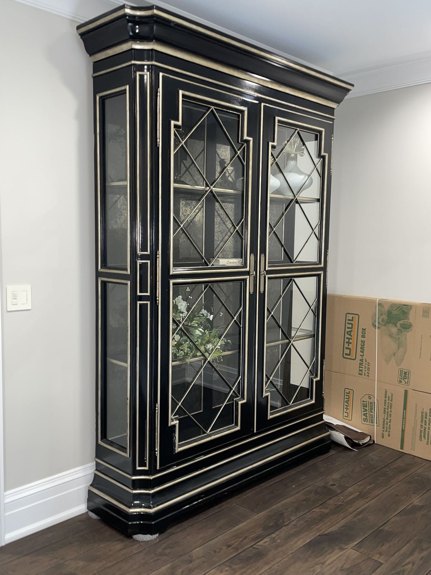 Marge Carson Curio Cabinet Armoire 