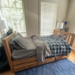 Brazilian Wood Twin Bed Set
