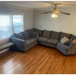 Cayman Charcoal Cuddler Sectional Sofa