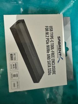 New SABRENT USB Type C Enclosure For M.2 PCIe NVMe And SATA SSD EC-SNVE