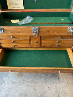 Oak tool chest