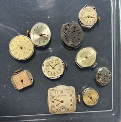Vintage Watch Movements Mechanical Automatic Manual Steampunk Bulova Benrus Timex Switzerland Parts or Repair Arts Crafts $40 obo