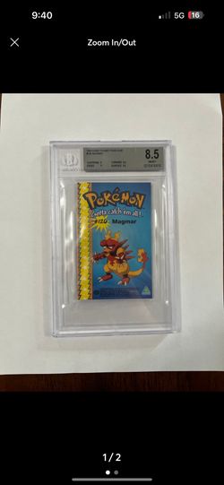 *** POP 1*** 1999 Candy Planet Puzzle card #126 Magmar BGS 8.5 Pokemon