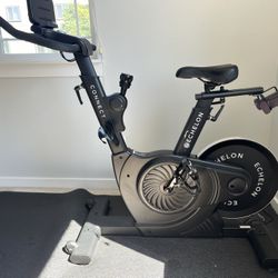 Echelon Connect Stationary Bike With Weights And Protective Floor Mat