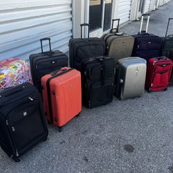 $15 each! Large Mid Sized Checked and Carry on Travel Luggage Baggage Wheeled Rolling Suitcases!