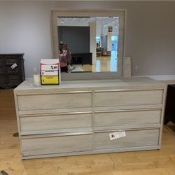 Dresser And Mirror Set