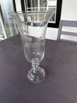 Anthropologie Tall Glass Floral Vase