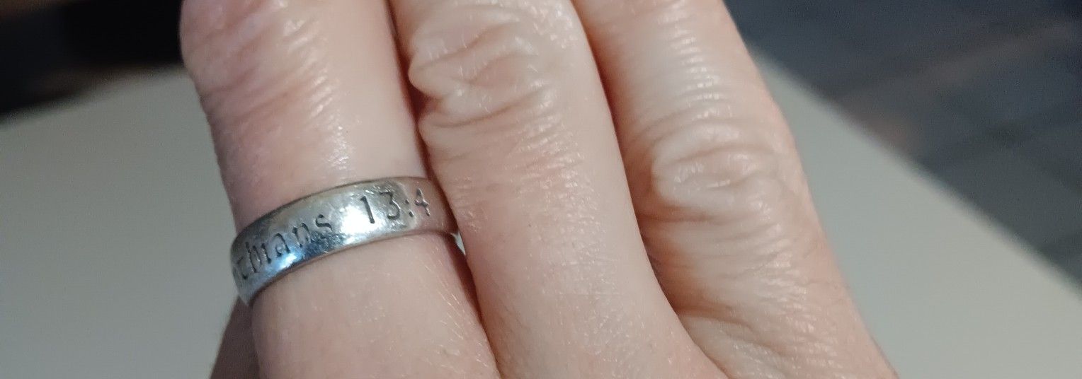 Ring Size 6 *1st Corinthians 13:4 Sterling