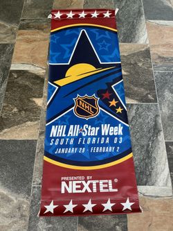 6x2ft 2003 Official NHL All Star Week Block Party Vinyl Banner Office Depot Center Memorabilia