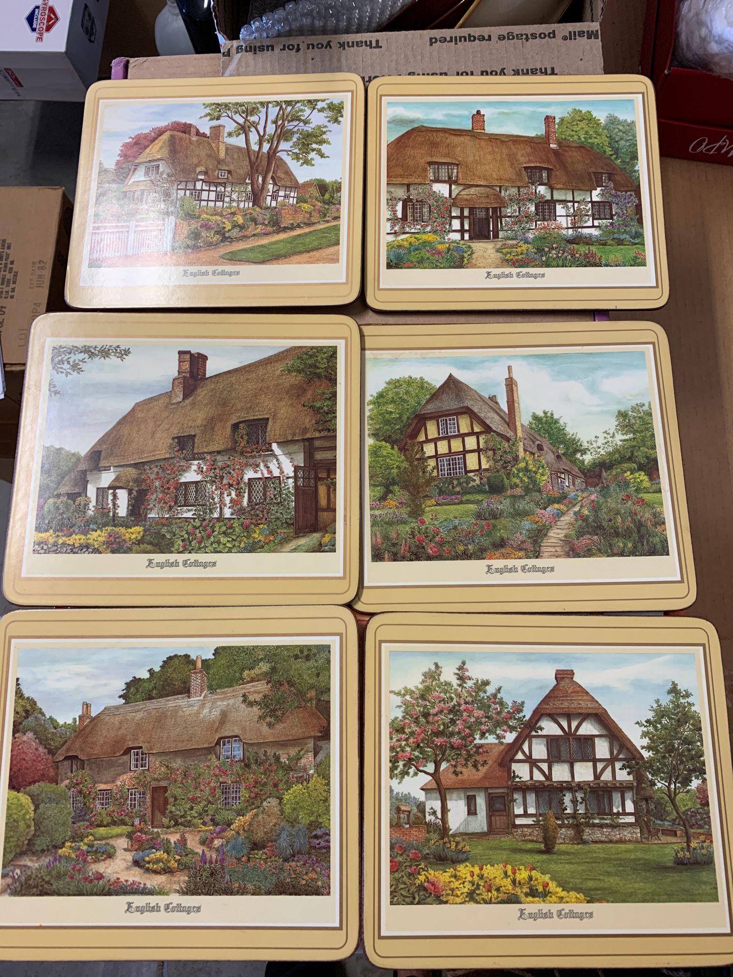 Pimpernel Vintage Placemats of English Cottages 6 for Sale in