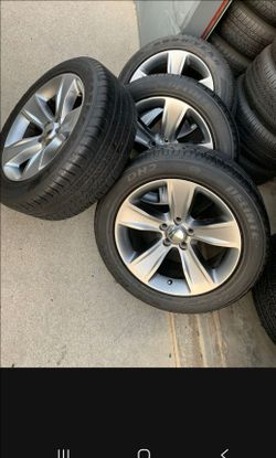 Dodge Charger/ Challenger 18 wheels and tires. Wheels in good condition. No scratches