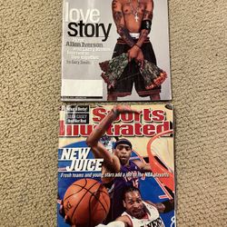 2 Allen Iverson Sports Illustrated Magazines 