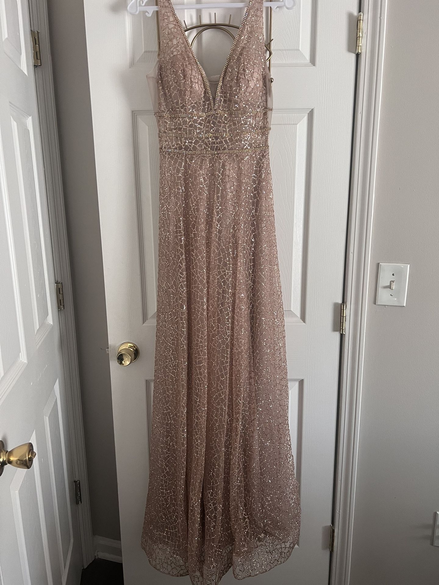 Champagne Gold Dress for special occasions - Prom, Birthday, Party, Wedding, Luxury