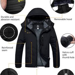 Visalia CA GEMYSE Men's Ski Snow Jacket Warm Winter Waterproof Coat Snowboard Rain Jacket Hooded Windproof Windbreaker