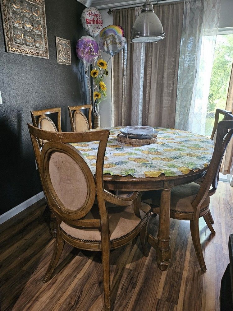 Dining Table Set - Table With 6 Chairs - Real Wood 