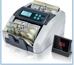 MUNBYN IMC51 Money Counter Machine, Count Value Bill Counter Cash Counter  No Jams,Accurate Count,High-Speed 1100 Bills/min,UV/MG/IR/MT Detection,Add+