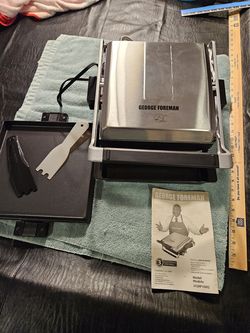 George Foreman Grill Nonstick Countertop Grilling #GRP100Q.
