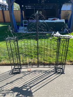 Ornamental metal gate.