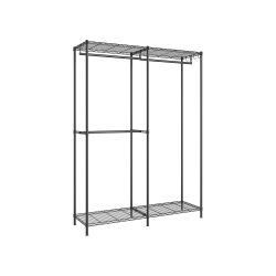 Clothes Rack, Freestanding Wardrobe Closet, Metal Clothing Racks, Heavy-Duty Garment Rack with Adjustable Shelves, Hanging Rods, Dividable, 15.8 x 47.