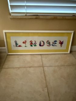 Personalized girls room picture with the name, Lindsey Personalized girls room picture with the name, Lindsey