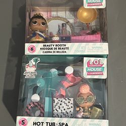 lol Surprise House Of Surprises Beauty Booth and Hot Tub Play Sets