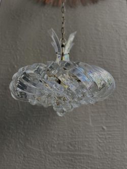 Vintage Mcm Lucite Acrylic Multi Tier Chandelier Swag Lamp Light Alan Tracy 