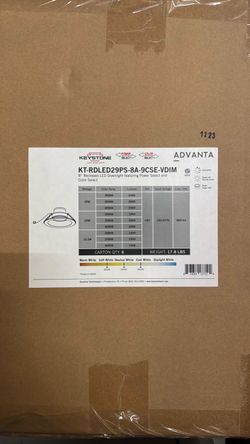 Keystone 8inch recessed lights