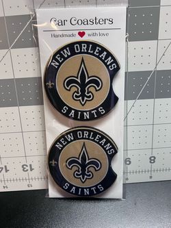 New Orleans Saints Car Coasters Set of 2