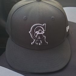 Angels CA Fitted Cap 7-3/8 Black/White Slightly Used Asking $30 Firm on Price 
