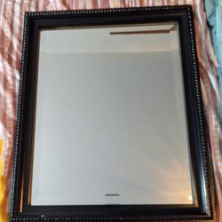 Heavy Black Framed Mirror 19x23