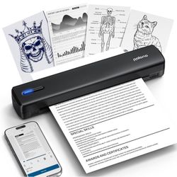 Inkless Bluetooth Thermal Printer Wireless for Travel, Compatible with iOS, Android, Laptop, Supports 8.5"x11" US Letter