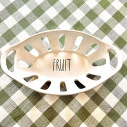 Rae Dunn Large Ceramic “FRUIT” Basket