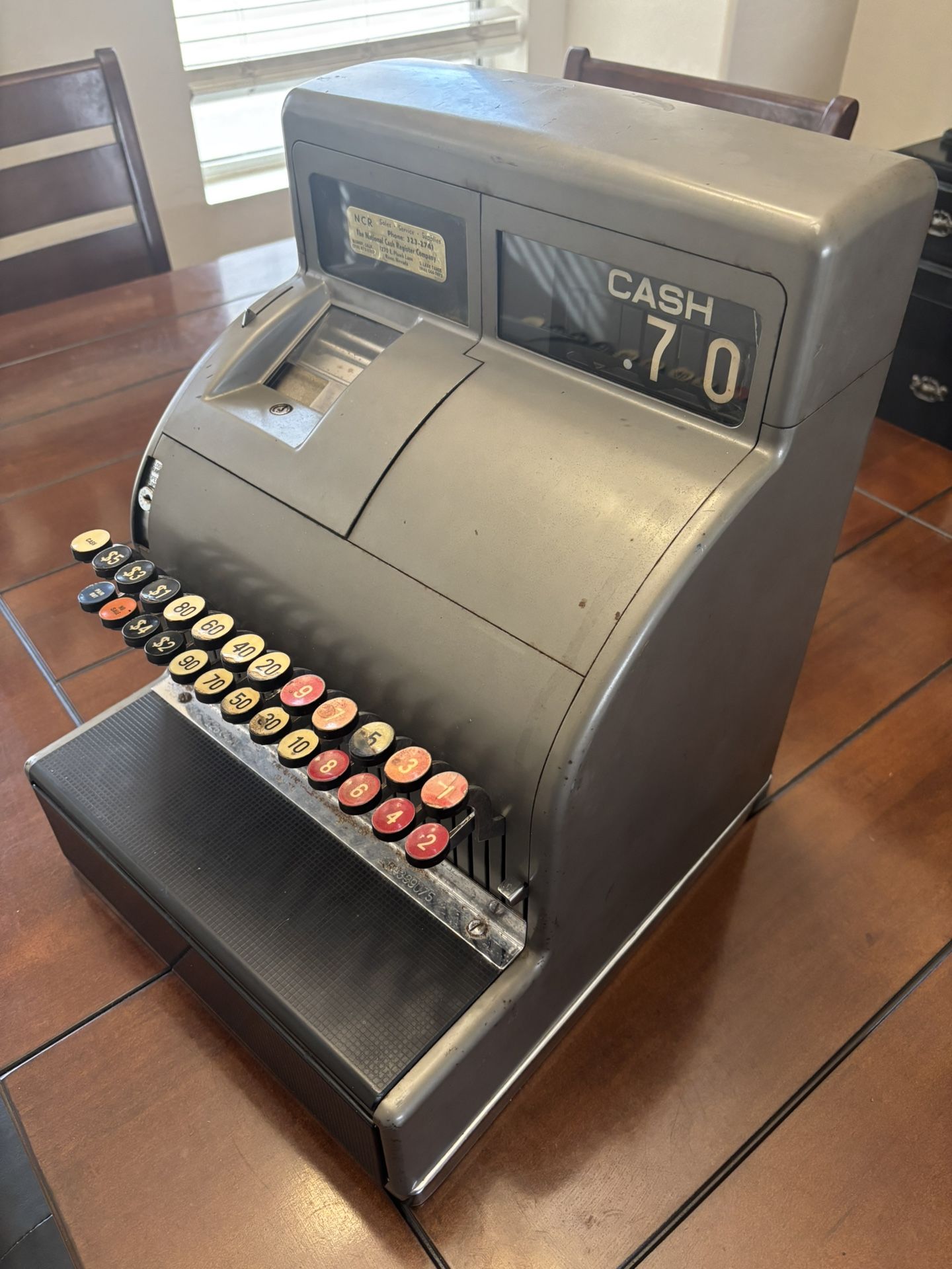 Vintage 1947 National Cash Register Model 126(4)N Works