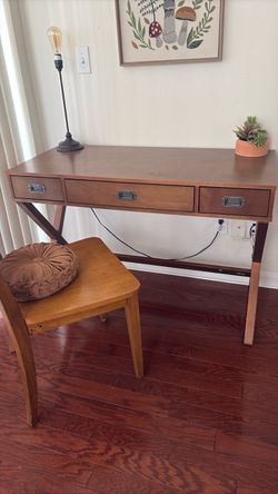 Beautiful wood desk with chair