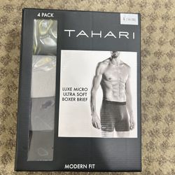 NWT Tahari men’s luxe micro ultra soft modern fit Boxer Briefs 4-Pack Size L