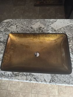 Vigo Rectangular Copper Glass Sink