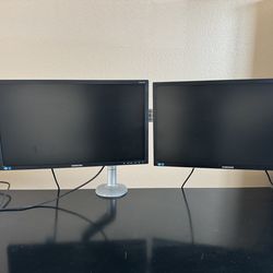 24" Samsung Monitors + Humanscale Dual Arm