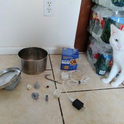 Stainless Steel Pet Water Fountain w/Filters