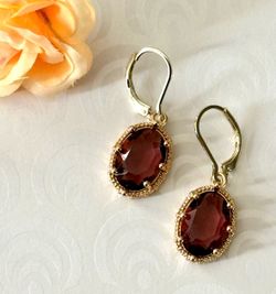 Sangria Crystal Earrings