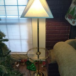 Antique Vintage Gold Ashtray Lamp