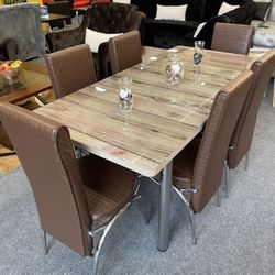 New In The Box 📦 Dining Table With 6 Chairs - Delivery Available 