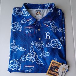 XXL Brooklyn Dodgers Reyn Spooner Cooperstown Performance Polo Shirt