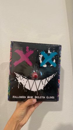 New Light-Up Halloween Mask & Skeleton Gloves